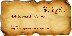 Wohlgemuth Éva névjegykártya